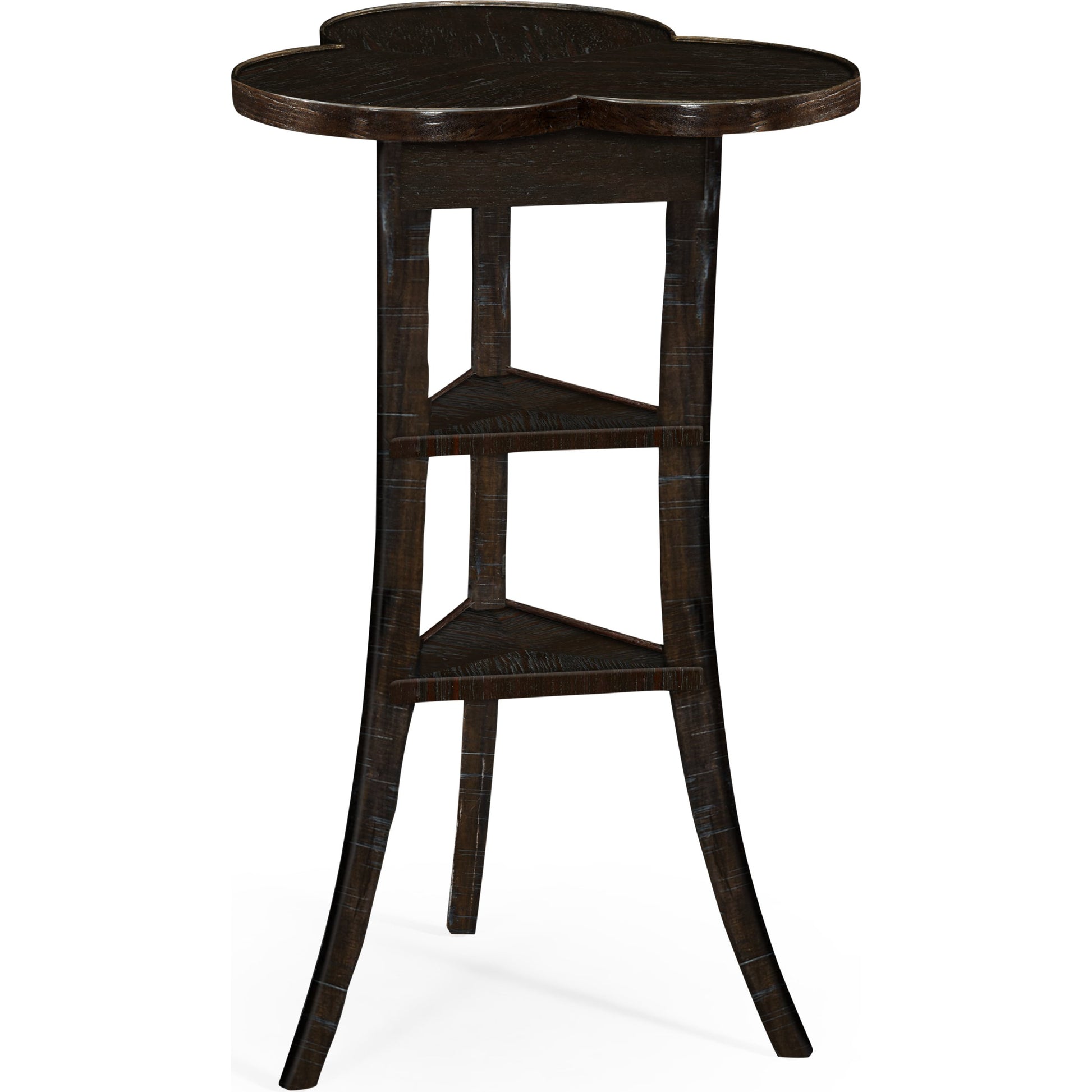 Casual Accents Country Walnut Trefoil Side Table by Jonathan Charles in brown and country farmhouse walnut. Made from acacia in a cottage & farmhouse style.