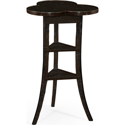 Casual Accents Country Walnut Trefoil Side Table by Jonathan Charles in brown and country farmhouse walnut. Made from acacia in a cottage & farmhouse style.