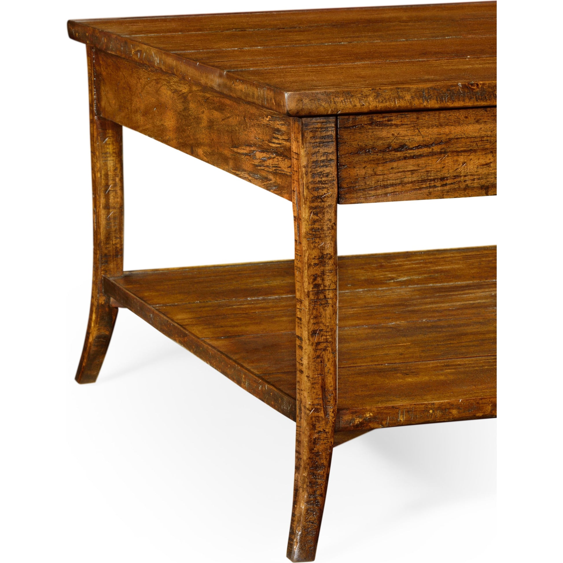 Casually Country Casually Country Coffee Table by Jonathan Charles in brown and country farmhouse walnut. Made from acacia in a rustic style.