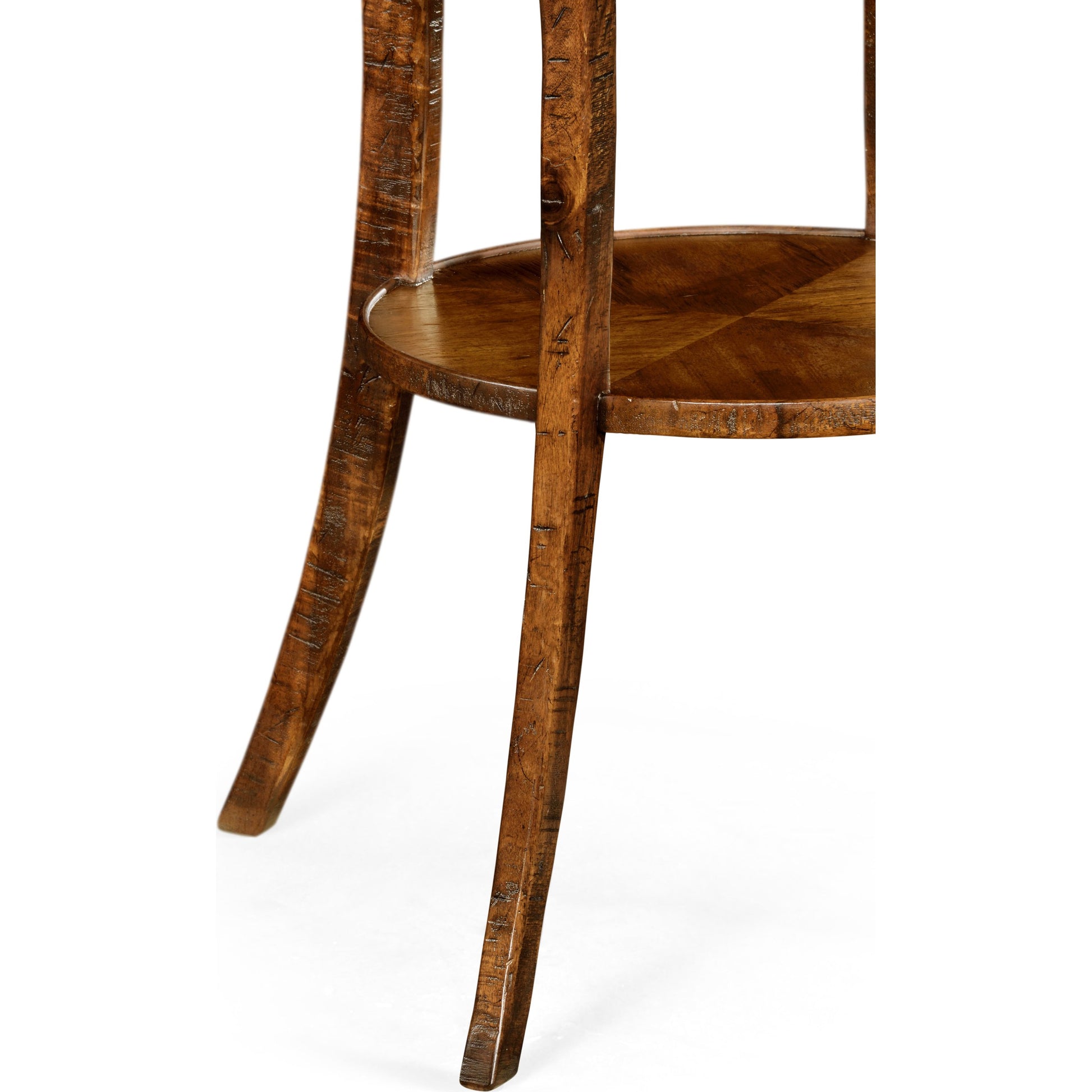 Casual Accents Country Walnut Quatrefoil Accent Table by Jonathan Charles. Made from acacia in a traditional style.