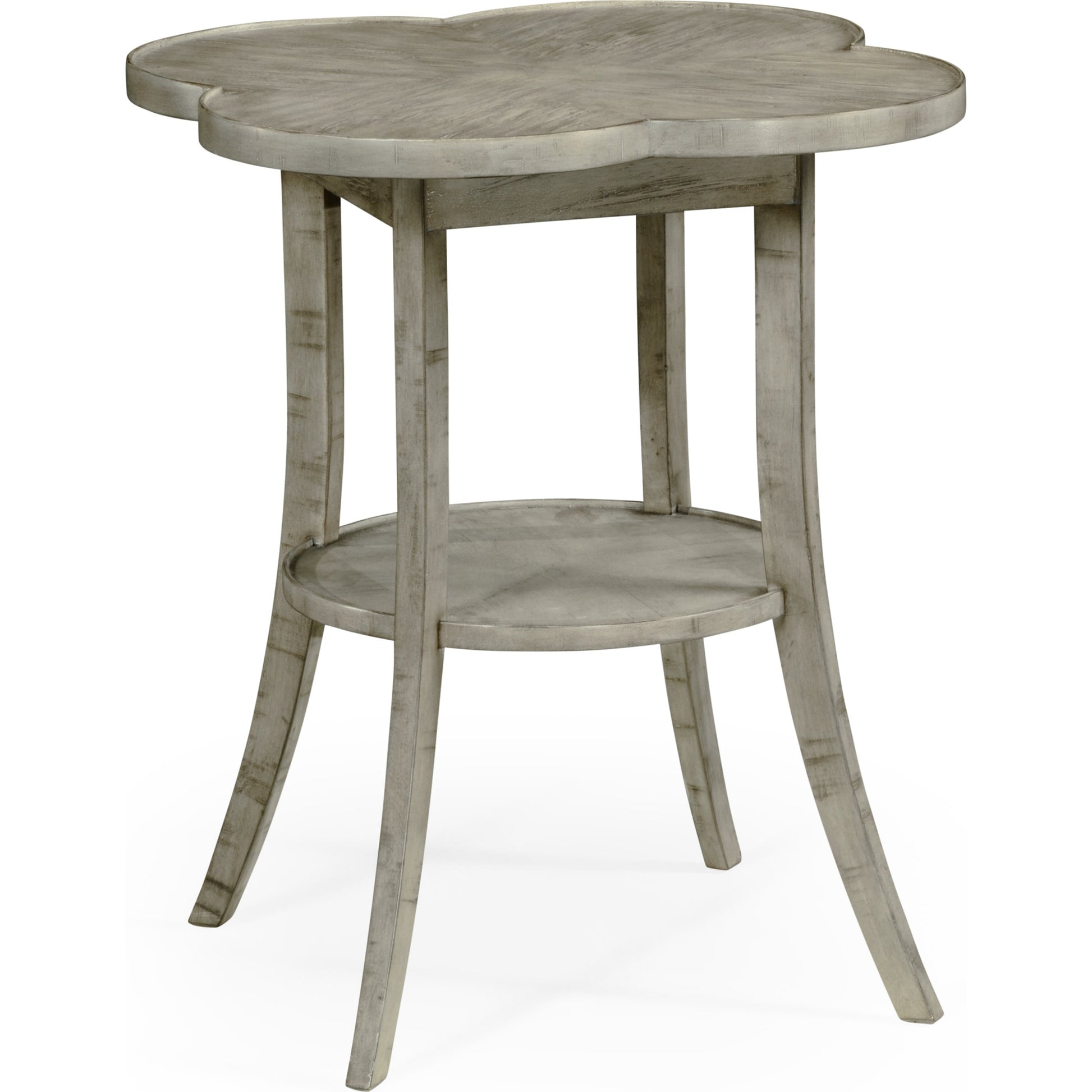 Casual Accents Country Walnut Quatrefoil Accent Table by Jonathan Charles. Made from acacia in a traditional style.