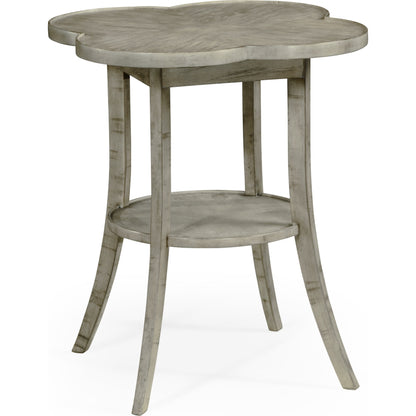 Casual Accents Country Walnut Quatrefoil Accent Table by Jonathan Charles. Made from acacia in a traditional style.