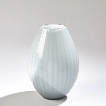 Cased Glass Stripe Vase by Global Views in blue. Made from unique in a modern style.
