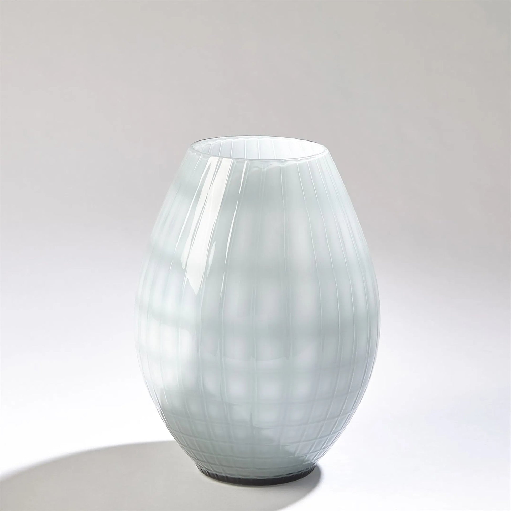 Cased Glass Grid Large Vase by Global Views in blue. Made from unique in a modern style.