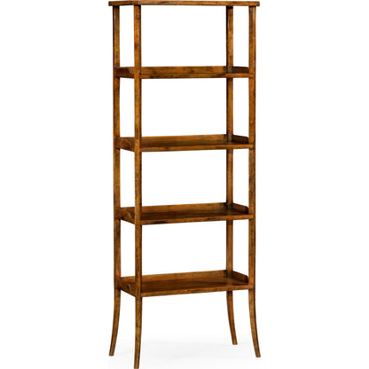 Casual Accents Country Walnut Etagere by Jonathan Charles in brown and country farmhouse walnut. Made from acacia in a traditional style.