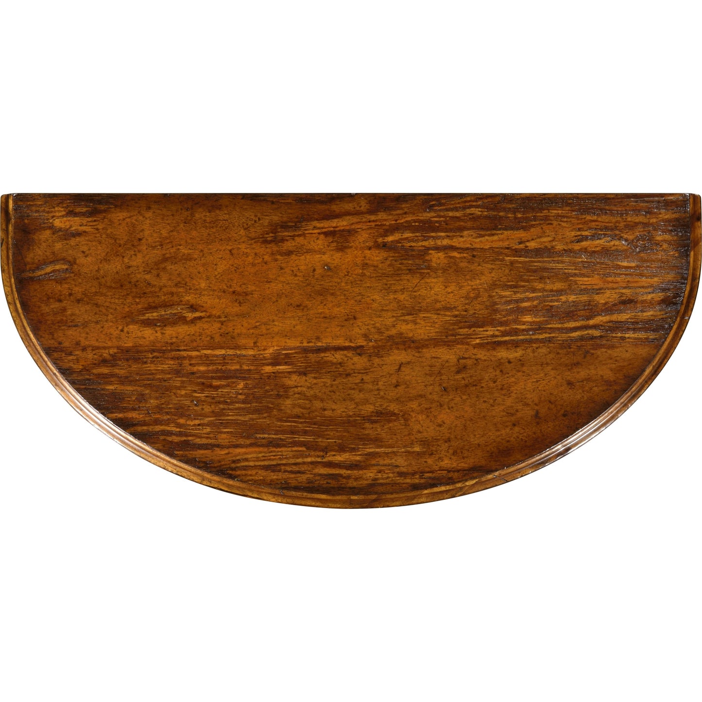 004 SR-846257 | Additional Silo | Casually Country Walnut Demilune Console Table by Jonathan Charles in country farmhouse walnut. Made from acacia in a traditional style.