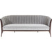 Channel Back Sofa by Global Views. Made from solid walnut, fabric, wood, 100% cotton, double rub: 50,000 in a modern style.