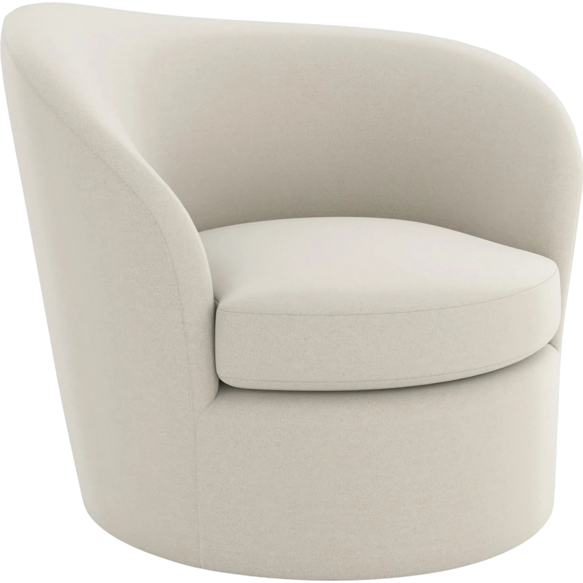 Quasi Swivel Chair by Caracole in ivory. Made from unique in a transitional style.