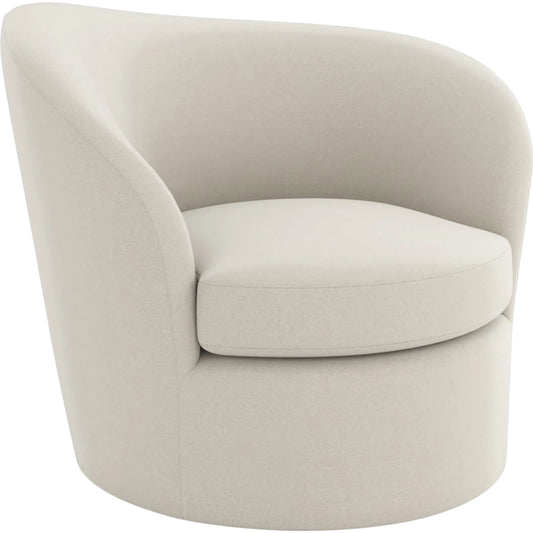 Quasi Swivel Chair by Caracole in ivory. Made from unique in a unique style.
