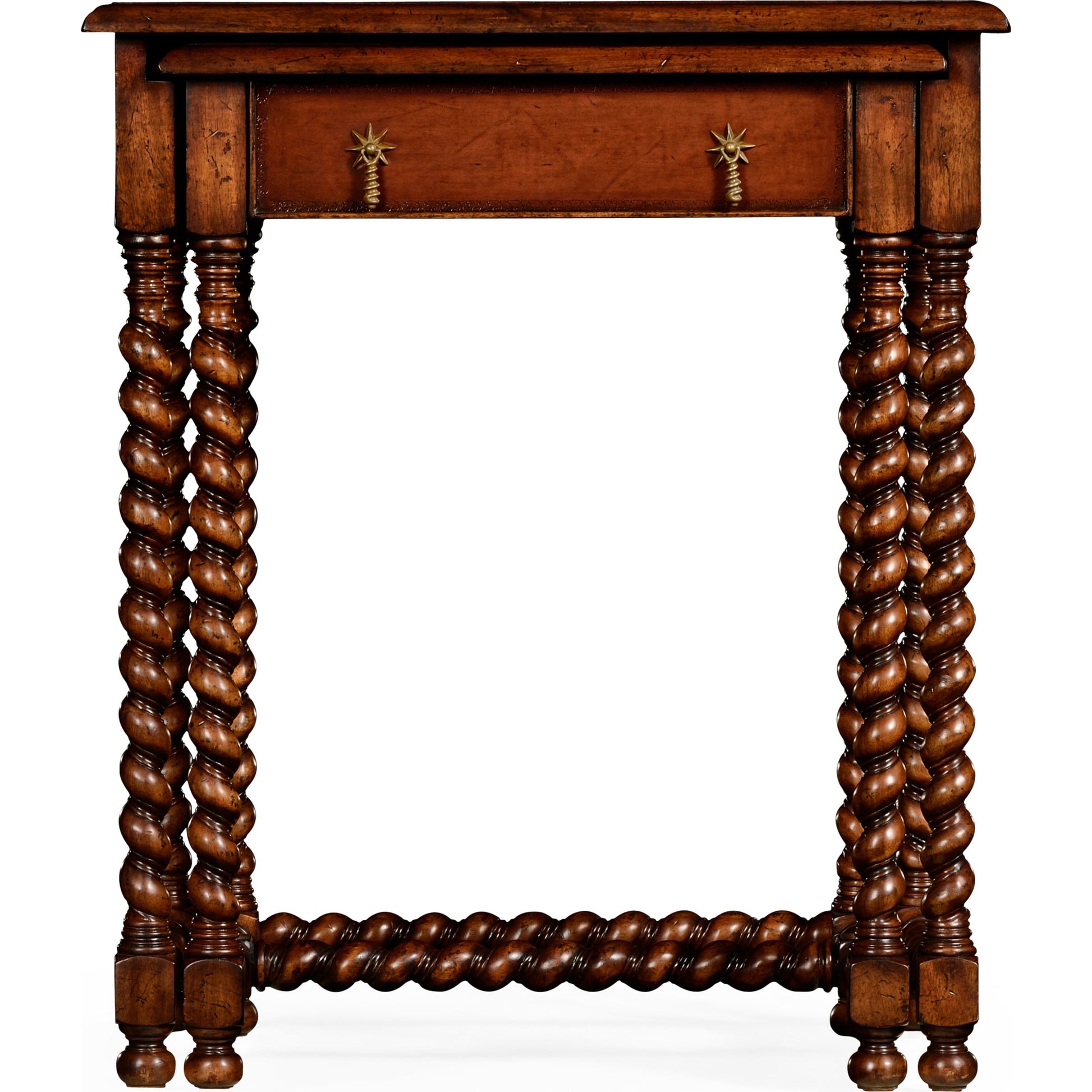 Windsor Nesting Tables by Jonathan Charles in medium walnut. Made from acacia in a traditional style.