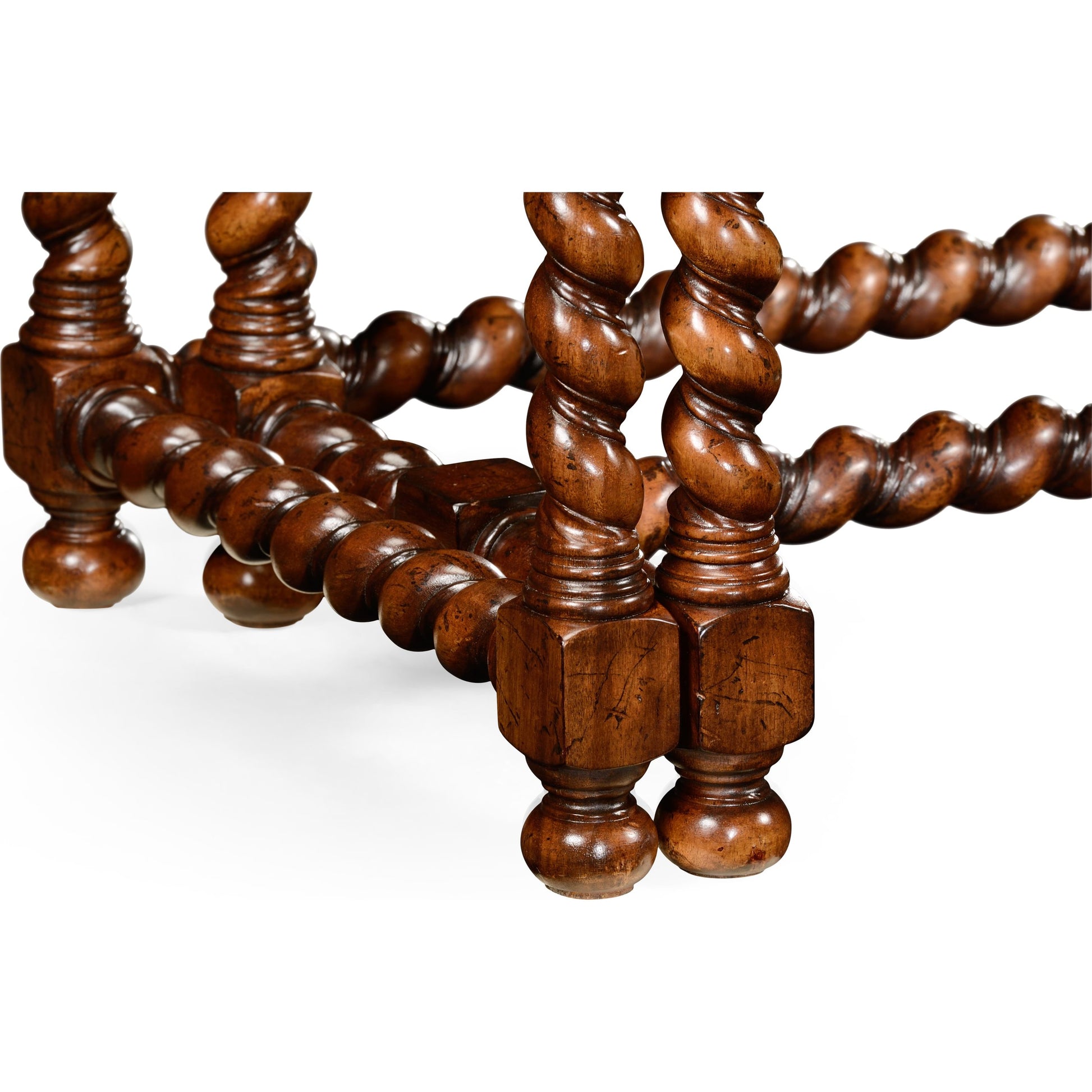 Windsor Nesting Tables by Jonathan Charles in medium walnut. Made from acacia in a traditional style.