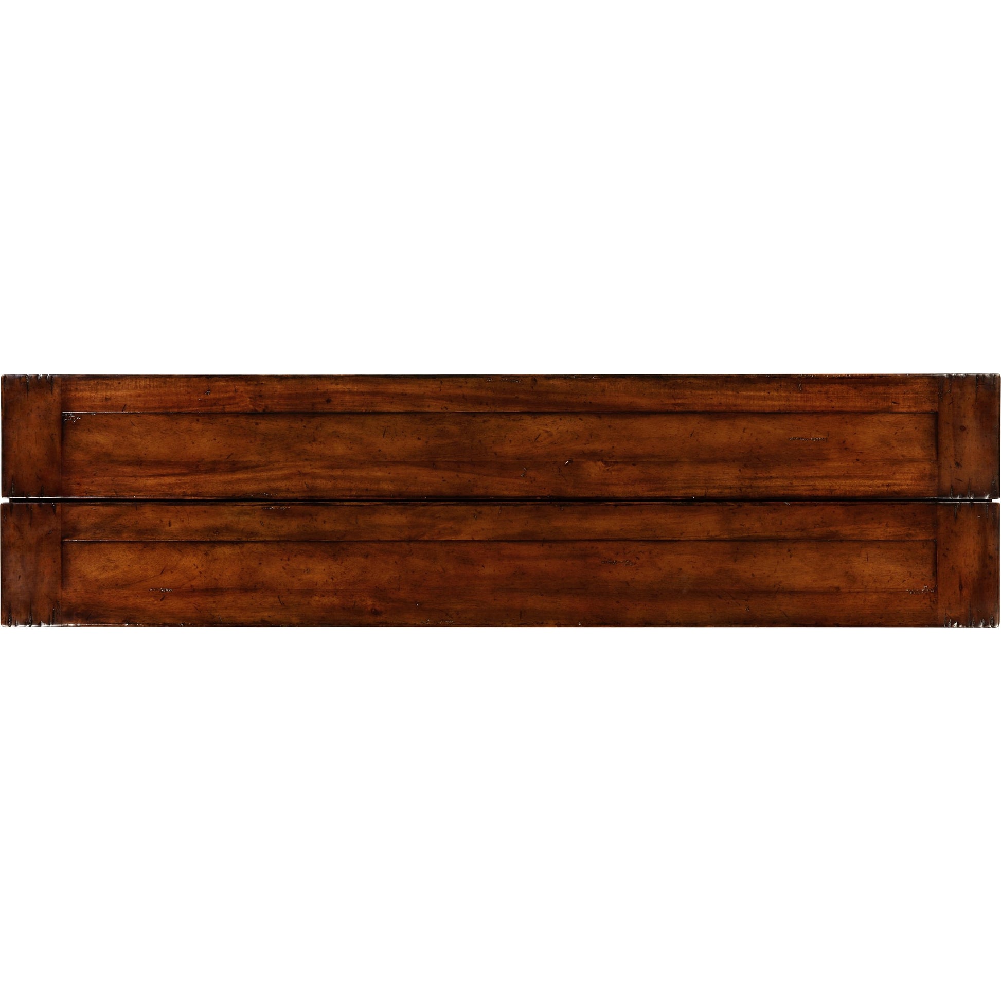 Casual Accents Small Walnut Hunt Table by Jonathan Charles in brown and medium walnut country distressed. Made from acacia in a traditional style.