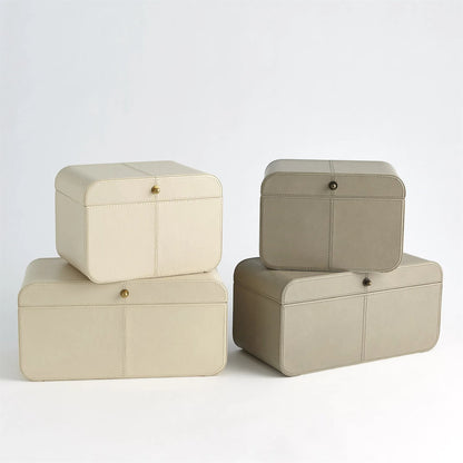 Curved Small Corner Box by Global Views in ivory. Made from unique in a transitional style.