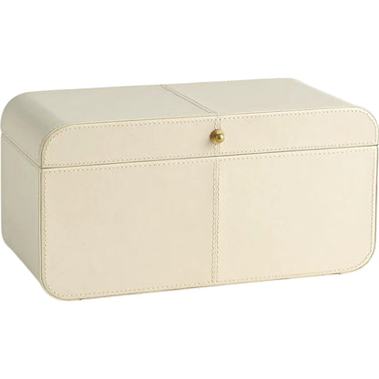 Curved Small Corner Box by Global Views in ivory. Made from unique in a transitional style.
