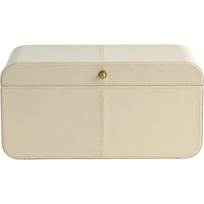 Curved Small Corner Box by Global Views in ivory. Made from unique in a transitional style.