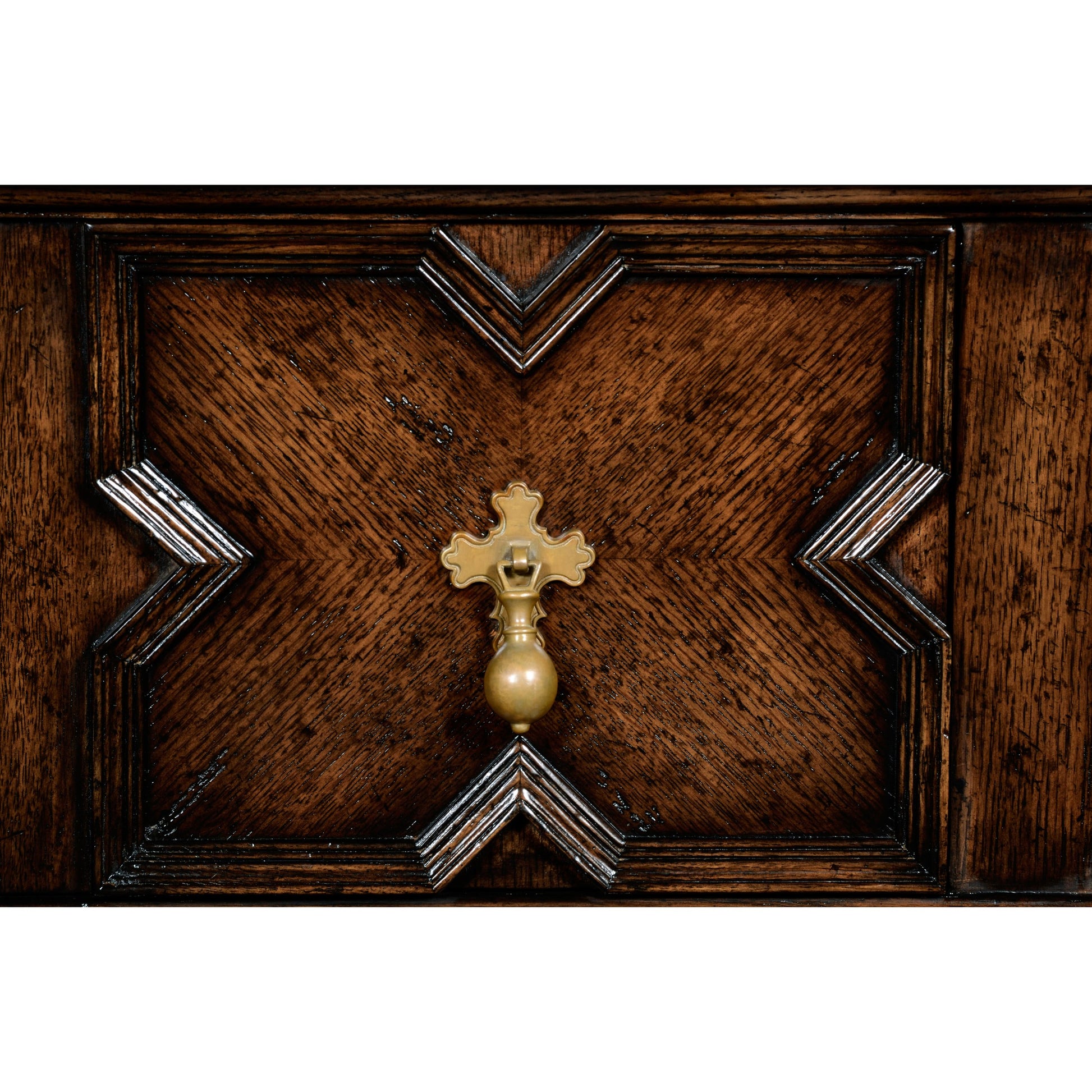 Country Farmhouse Tudor Style Dark Oak Buffet by Jonathan Charles in brown and dark brown tudor oak. Made from oak in a traditional style.