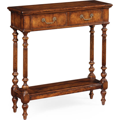 Casual Accents Walnut Accent Table by Jonathan Charles in brown and medium walnut country distressed. Made from acacia in a traditional style.