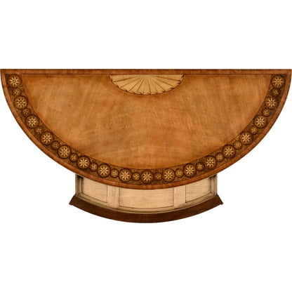 Versailles Gilded Demilune Console by Jonathan Charles in light antique gold-leaf. Made from acacia in a traditional style.