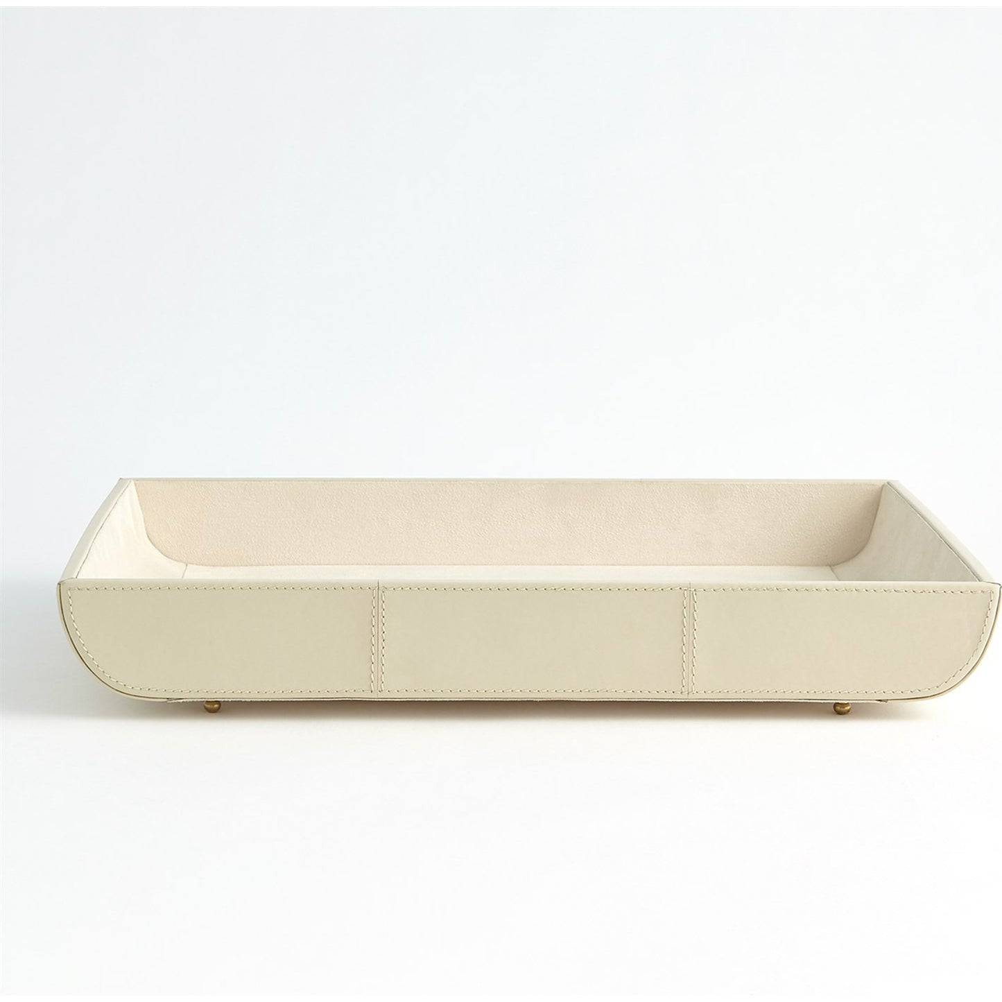004 SR-939789 | Additional Silo | Curved Corner Tray by Global Views. Made from mdf, leather, polysuede lining in a modern style.