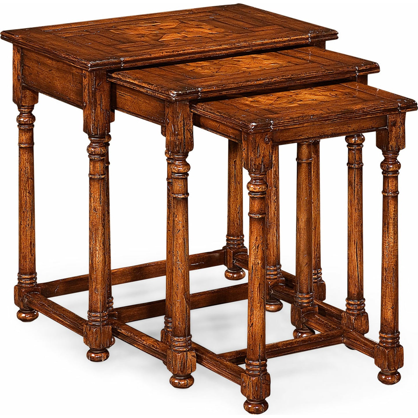 002 SR-846941 | Additional Silo | Casual Accents Huntingdon 3 Piece Nesting Tables by Jonathan Charles in country oyster. Made from acacia in a traditional style.