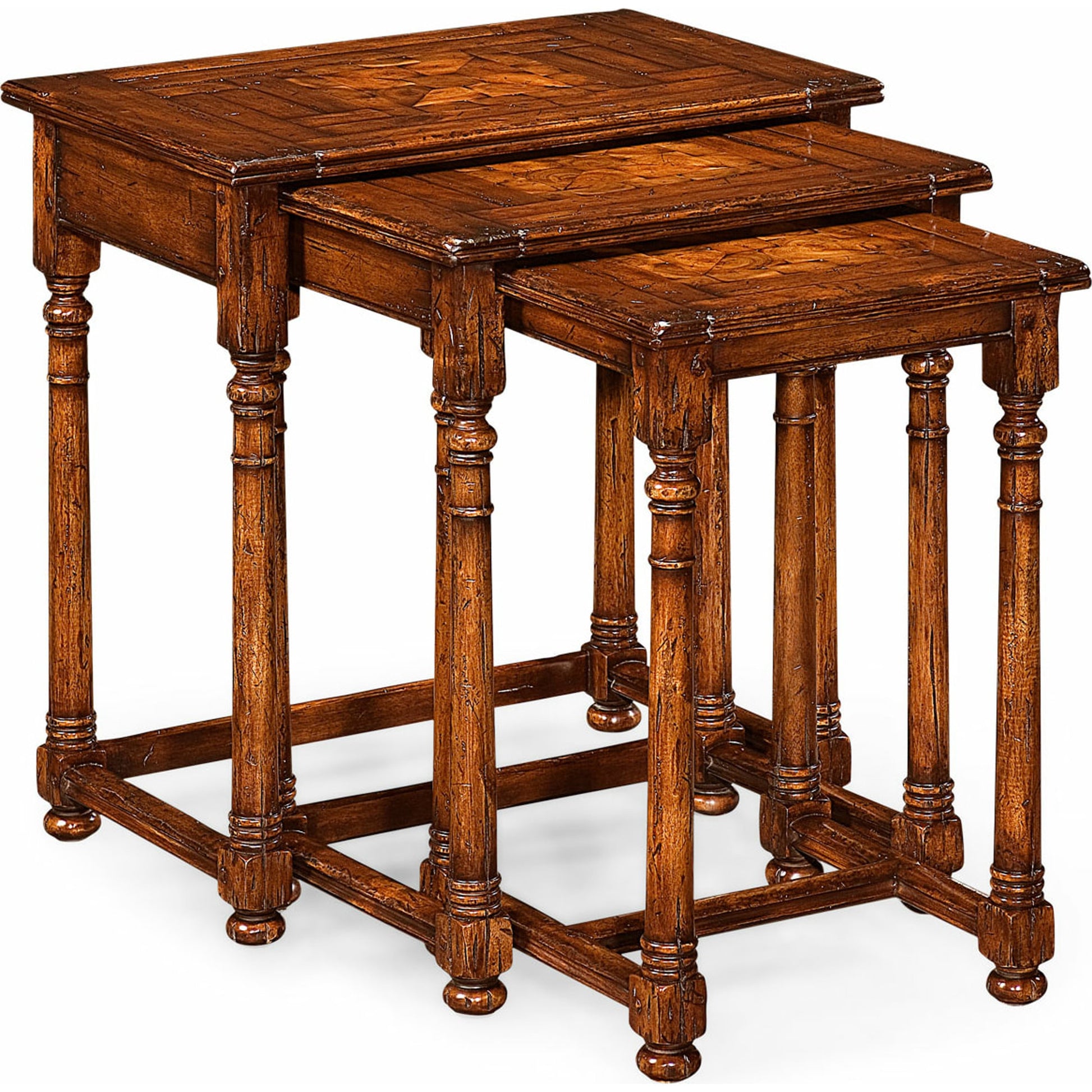 Casual Accents Huntingdon 3 Piece Nesting Tables by Jonathan Charles in country oyster. Made from acacia in a traditional style.