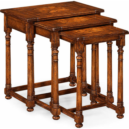 Casual Accents Huntingdon 3 Piece Nesting Tables by Jonathan Charles in country oyster. Made from acacia in a traditional style.