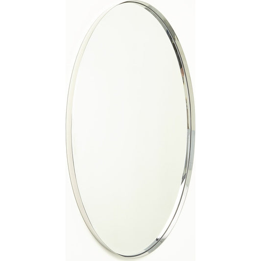 Elongated Oval Mirror by Global Views. Made from unique in a transitional style.