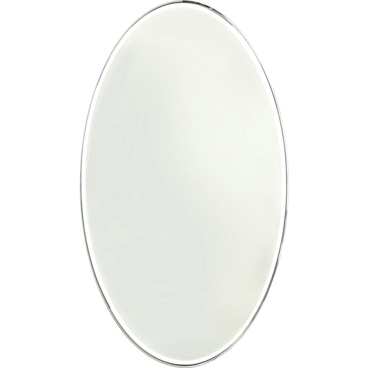 Elongated Oval Mirror by Global Views. Made from unique in a transitional style.