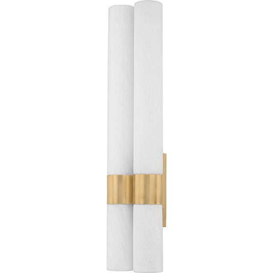 Balerma Wall Sconce by Corbett in vintage brass. Made from glass in a unique style.