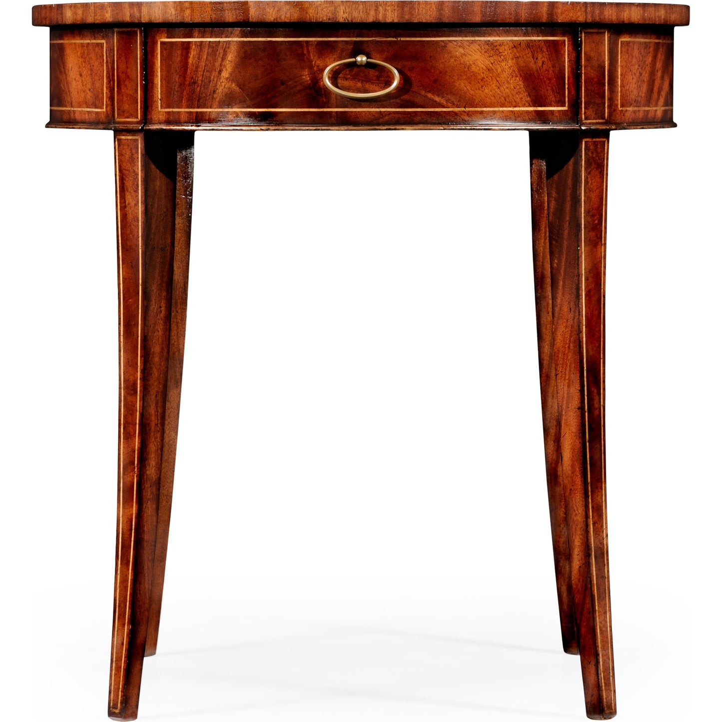 002 SR-846414 | Additional Silo | Buckingham Round Mahogany Side Table by Jonathan Charles in brown and light antique mahogany. Made from acacia in a traditional style.