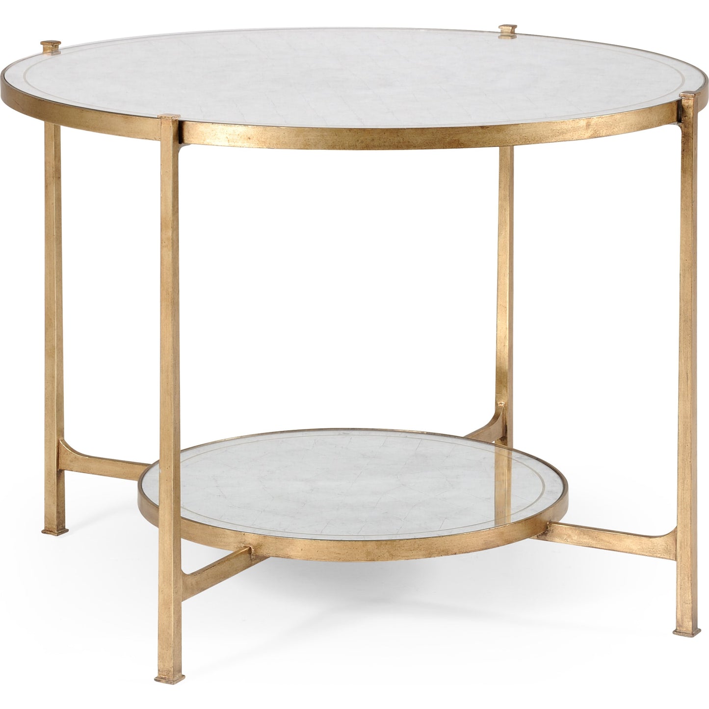 001 SR-847063 | Additional Silo | Luxe Transitional Center Table by Jonathan Charles in gold and gilded iron. Made from iron in a transitional style.