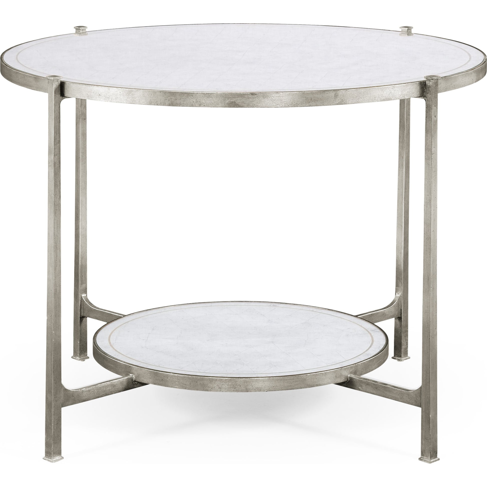 Luxe Transitional Center Table by Jonathan Charles in gold and gilded iron. Made from iron in a transitional style.