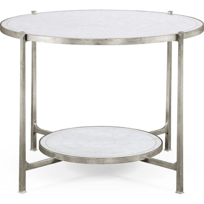 Luxe Transitional Center Table by Jonathan Charles in gold and gilded iron. Made from iron in a transitional style.