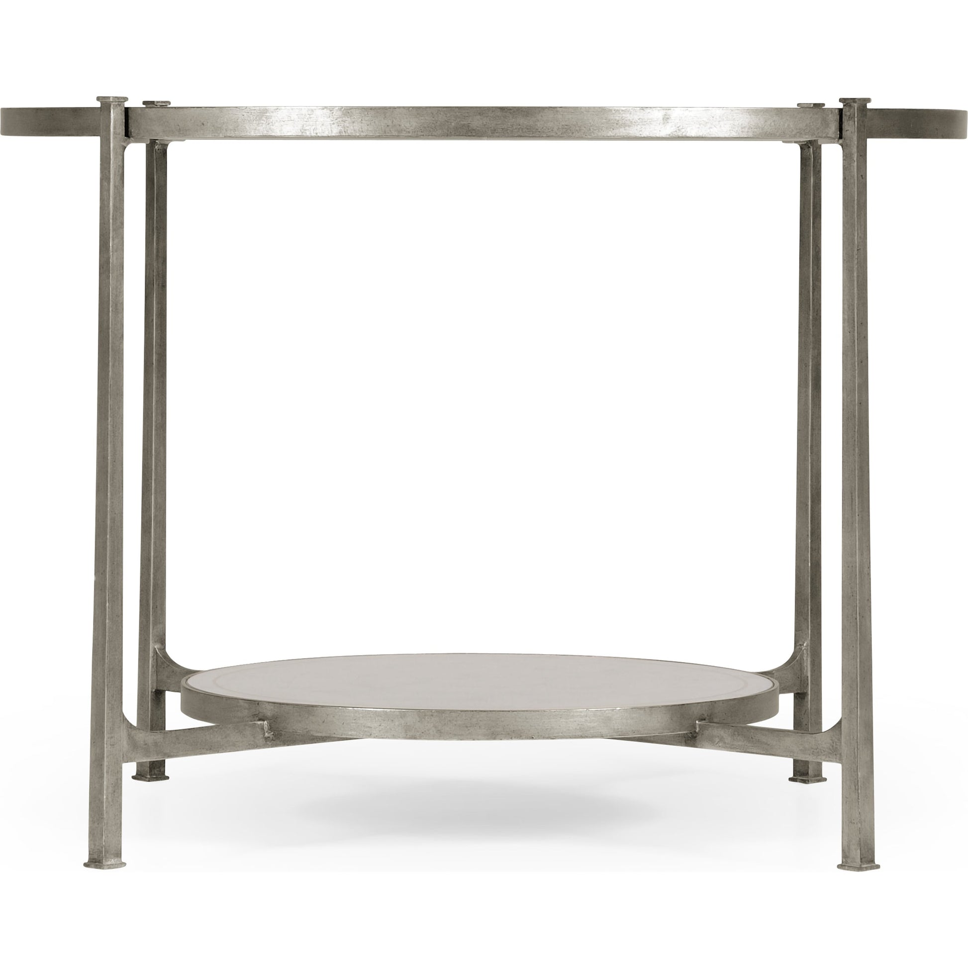 Luxe Transitional Center Table by Jonathan Charles in gold and gilded iron. Made from iron in a transitional style.