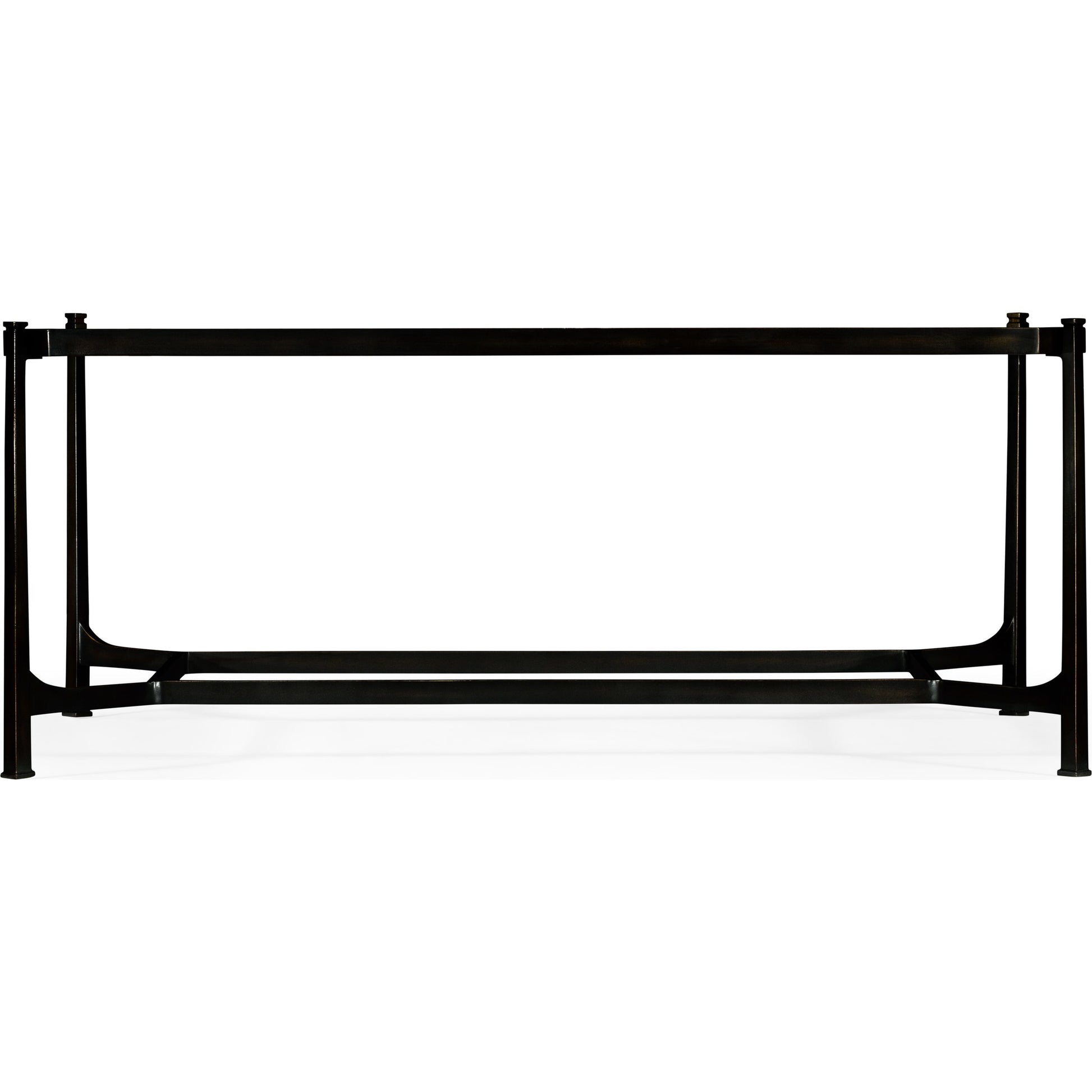 Luxe Cocktail Table by Jonathan Charles in gold and gilded iron. Made from iron in a modern style.