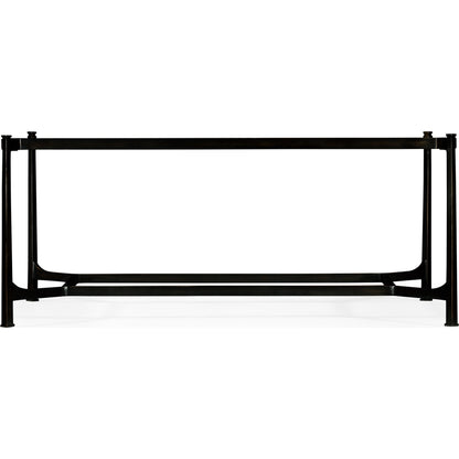 Luxe Cocktail Table by Jonathan Charles in gold and gilded iron. Made from iron in a modern style.