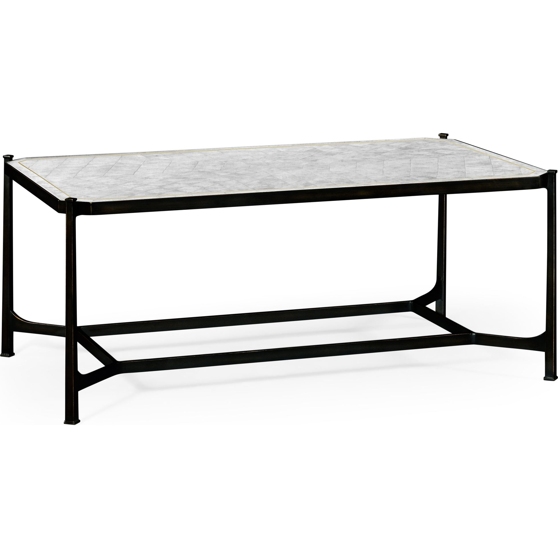 Luxe Cocktail Table by Jonathan Charles in gold and gilded iron. Made from iron in a modern style.
