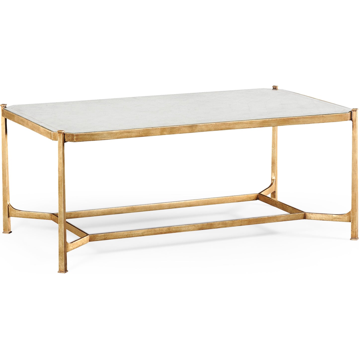 002 SR-847070 | Additional Silo | Luxe Cocktail Table by Jonathan Charles in gold and gilded iron. Made from iron in a modern style.