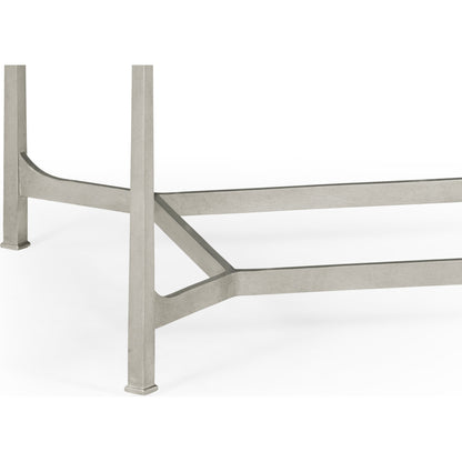 Luxe Cocktail Table by Jonathan Charles in gold and gilded iron. Made from iron in a modern style.