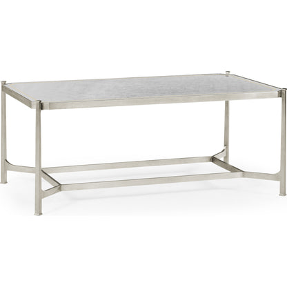 Luxe Cocktail Table by Jonathan Charles in gold and gilded iron. Made from iron in a modern style.