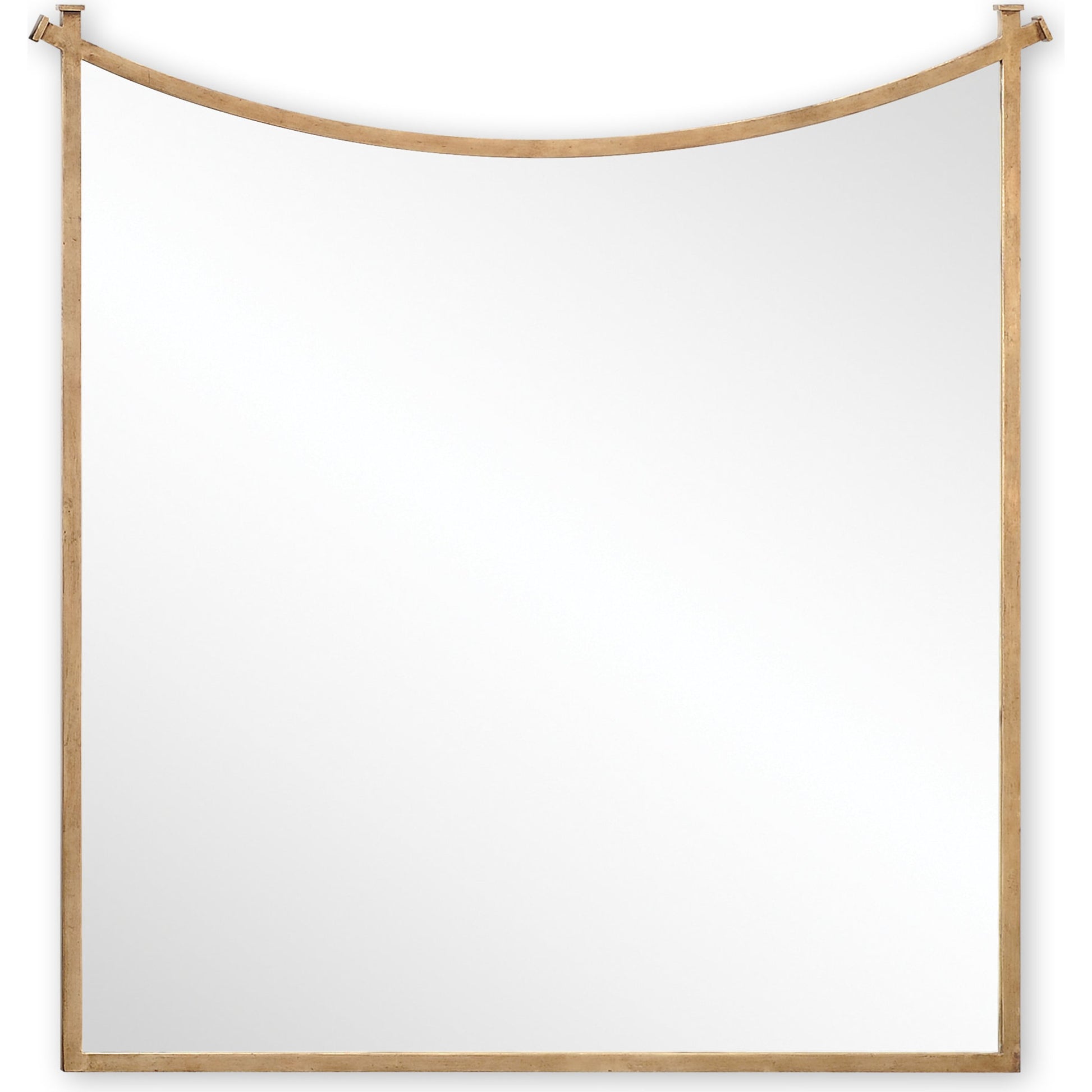 Luxe Curve Accent Mirror by Jonathan Charles in gold and gilded iron. Made from iron in a transitional style.