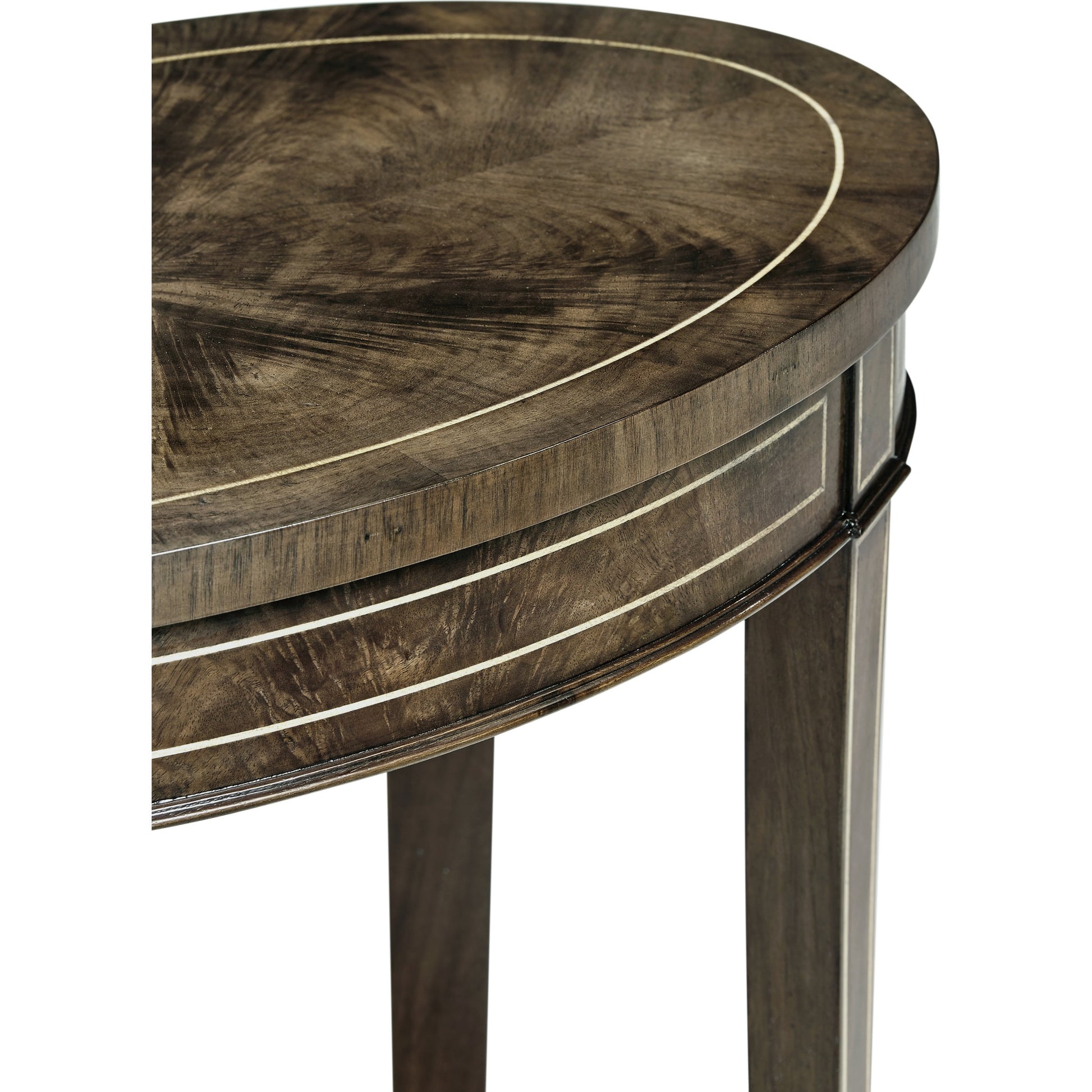 Sherwood Oak Mahogany Oval Lamp Table by Jonathan Charles in brown and light antique mahogany. Made from acacia in a traditional style.