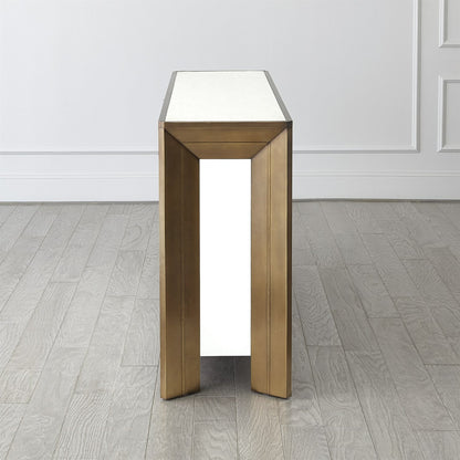 Framed Console by Global Views. Made from aluminum, wood, resin in a modern style.