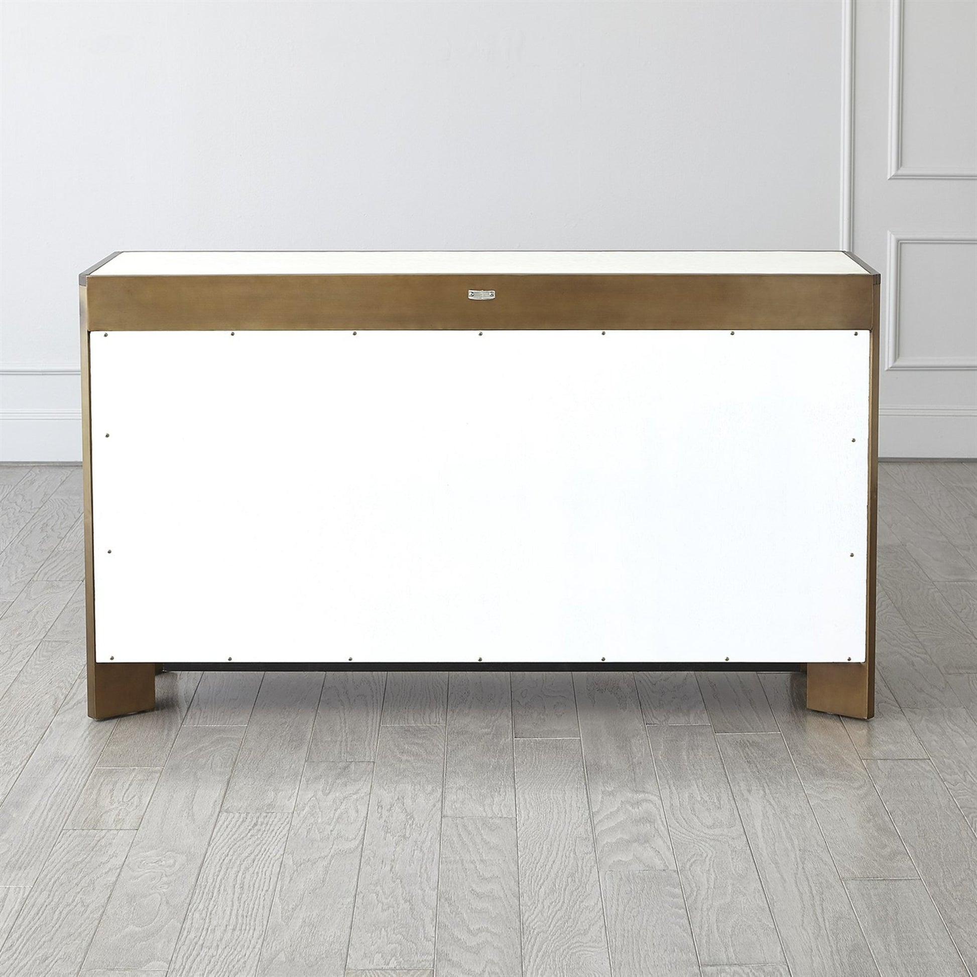 Framed Console by Global Views. Made from aluminum, wood, resin in a modern style.