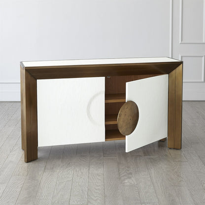 Framed Console by Global Views. Made from aluminum, wood, resin in a modern style.