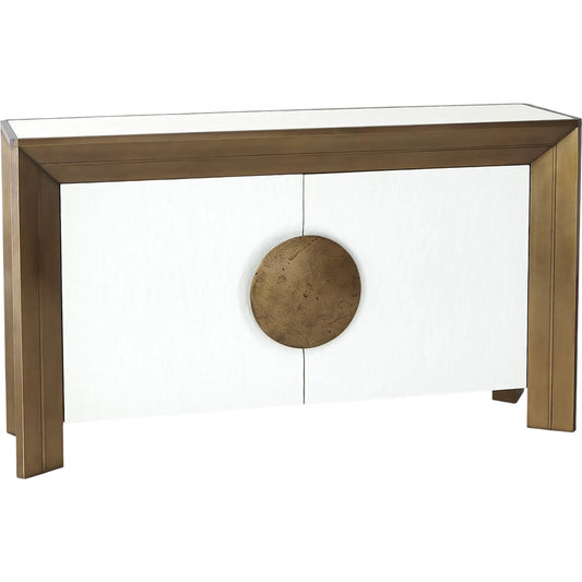 Framed Console by Global Views. Made from aluminum, wood, resin in a modern style.
