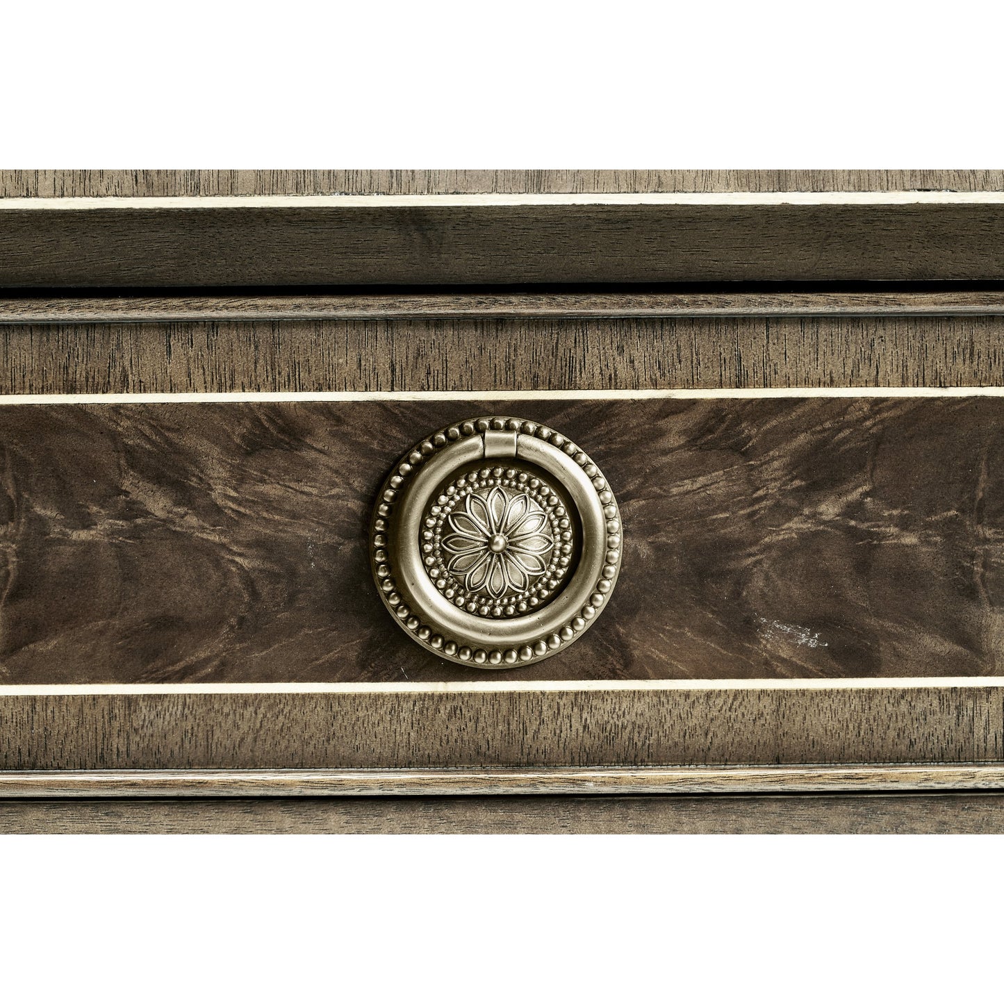 007 SR-846024 | Closeup | Buckingham Classic Regency Style Bleached Mahogany Console Table by Jonathan Charles in brown and bleached mahogany. Made from acacia in a traditional style.