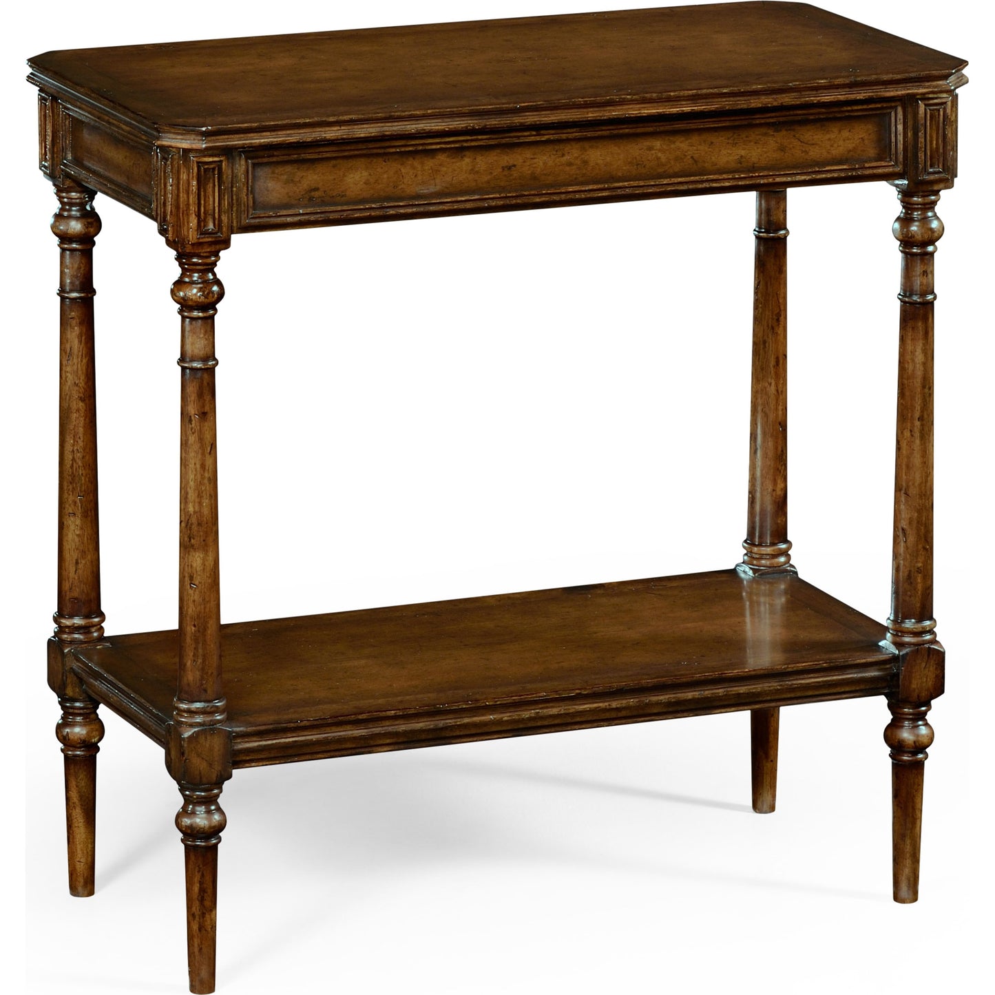 001 SR-846472 | Primary Silo | Country Farmhouse Walnut Side Table by Jonathan Charles in brown and medium walnut. Made from acacia in a traditional style.