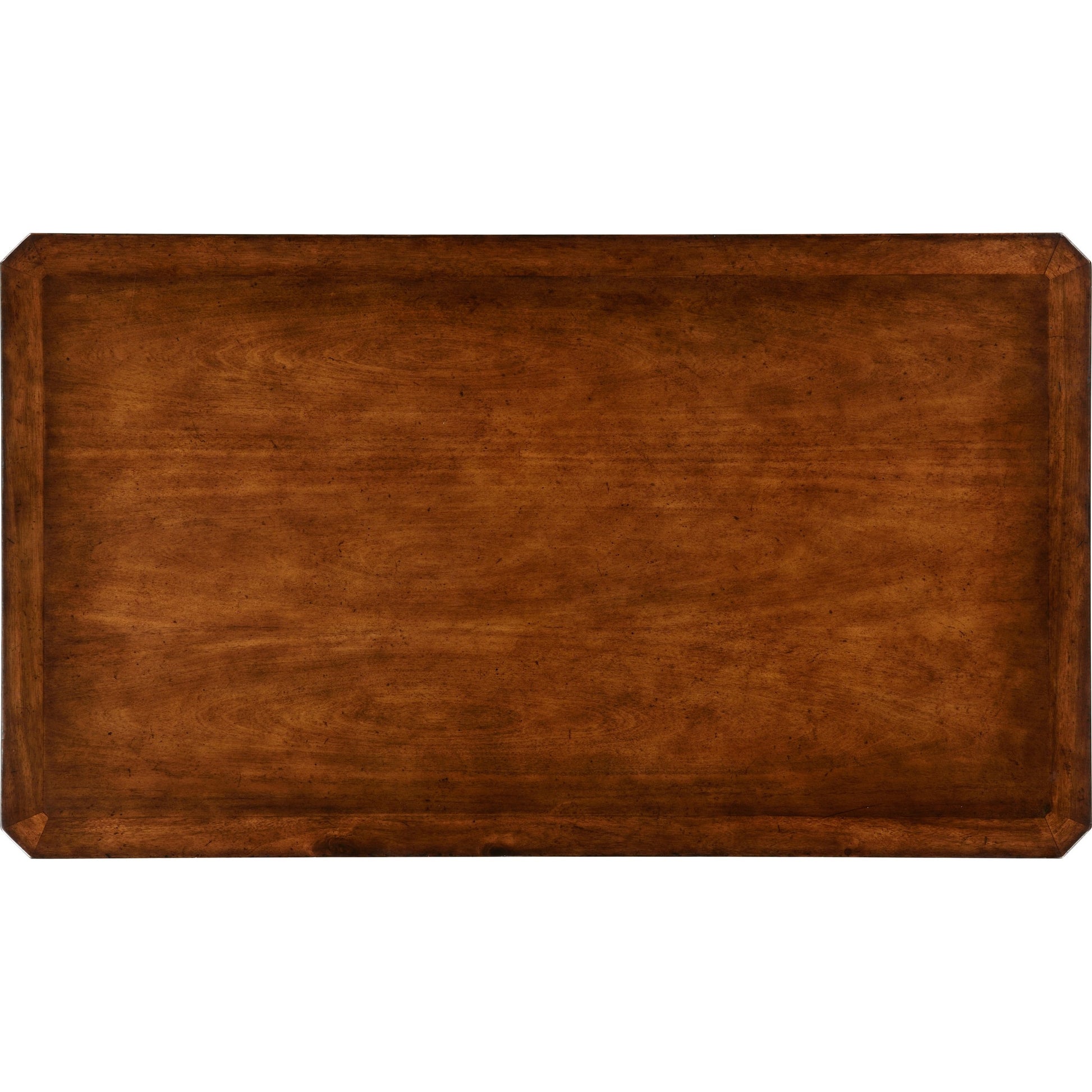 Casual Accents Victorian Style Walnut Cocktail Table by Jonathan Charles in medium walnut. Made from acacia in a traditional style.