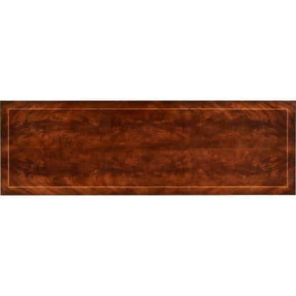 Buckingham Regency Style Mahogany Credenza by Jonathan Charles in brown and medium antique mahogany. Made from acacia in a traditional style.